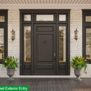 Black cellular PVC entry door surround