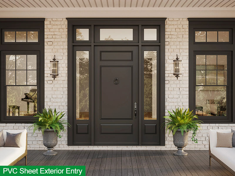 Black cellular PVC entry door surround Black cellular PVC entry door surround