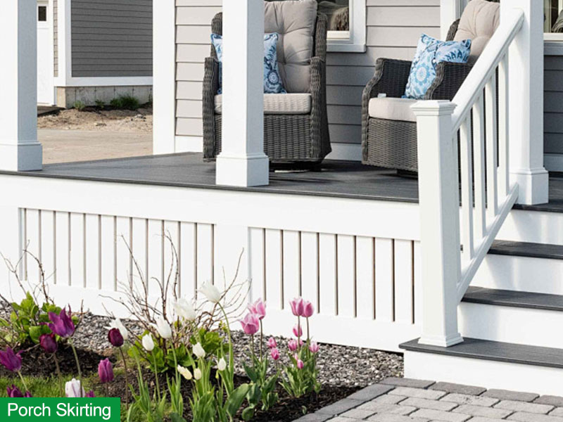 Cellular PVC porch skirting Cellular PVC porch skirting