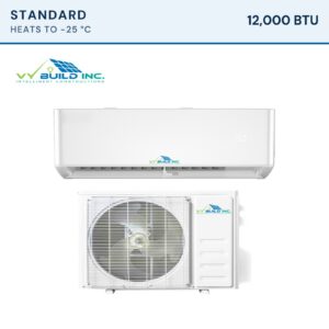 VY Build VY-12S standard mini split heat pump, 12,000 BTU, heats to −25 C