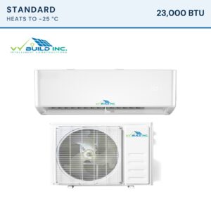 VY Build VY-23S standard mini split heat pump, 23,000 BTU, heats to −25 C