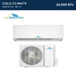 VY Build VY-24 cold-climate mini split heat pump, 24,000 BTU, heats to −30 C